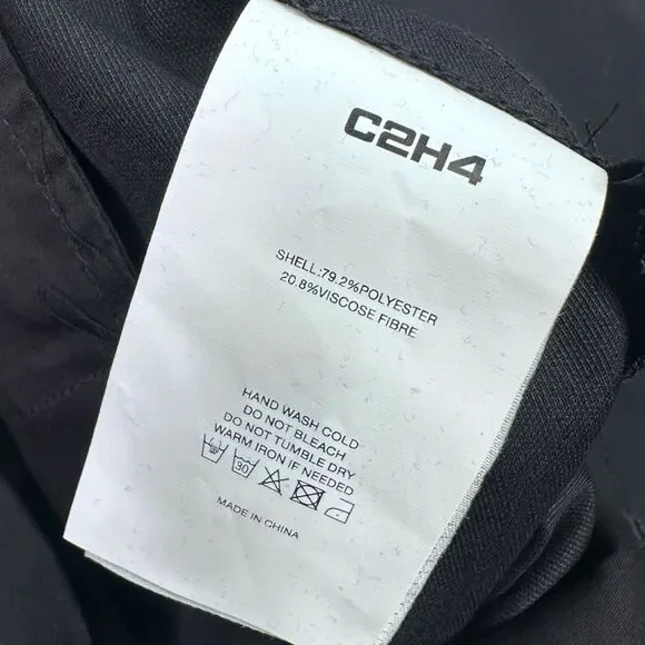 C2H4 Filtered Reality Folded Waist Tailored Trouser R002-056 - Sz Large - Black